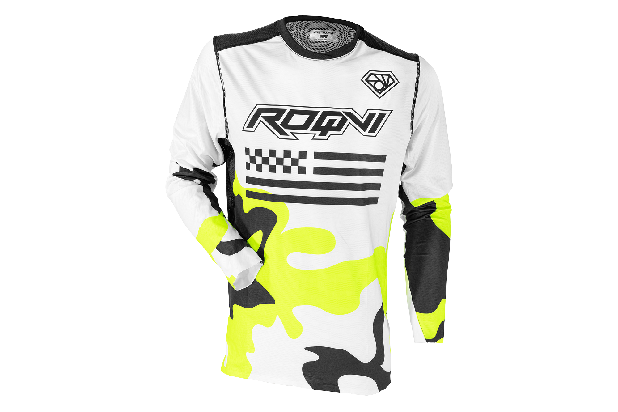 BSE Джерси CAMO ROQVI белый/черный/желтый