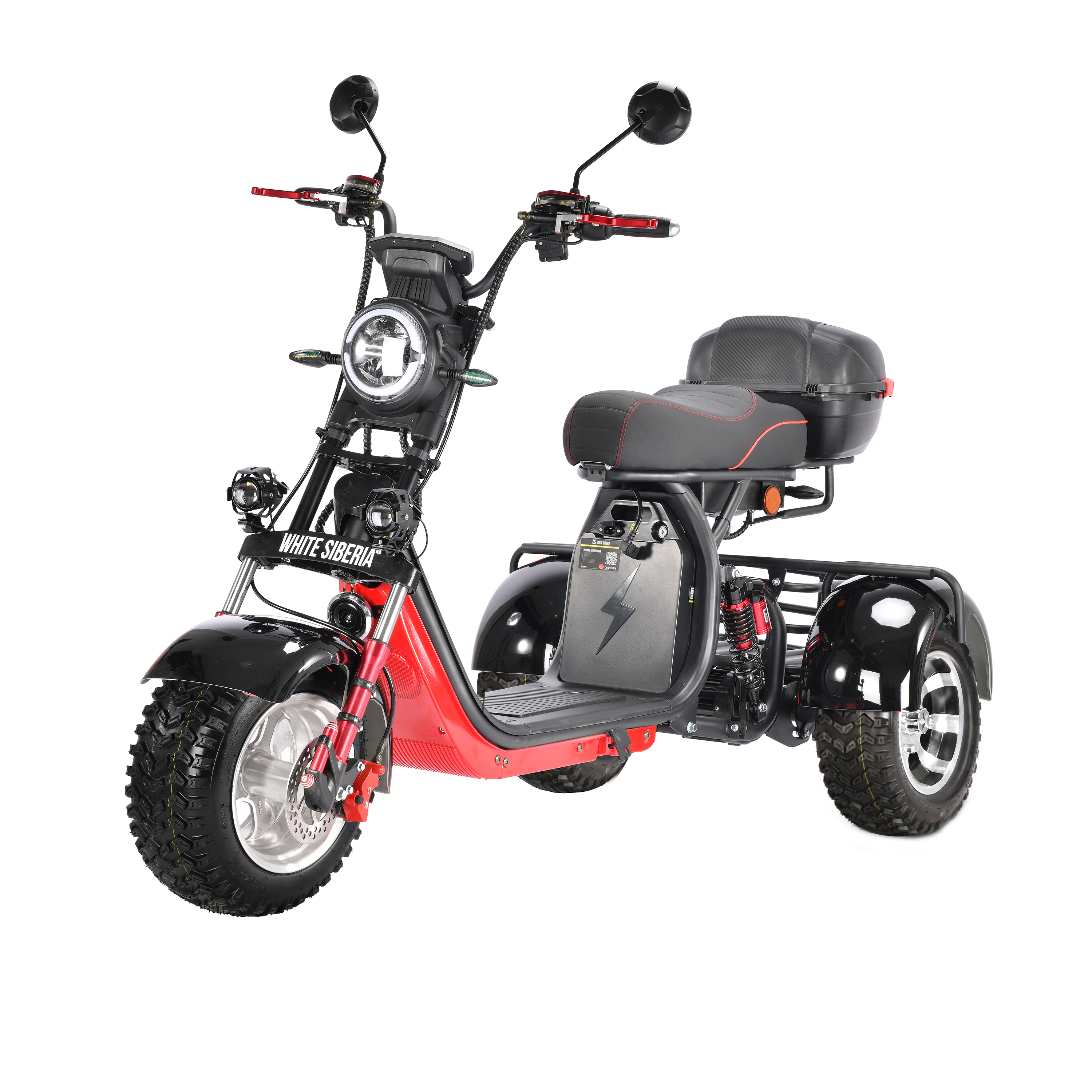 WHITE_SIBERIA PRO TRIKE 3000W BLACK (колёса allroad) — 2
