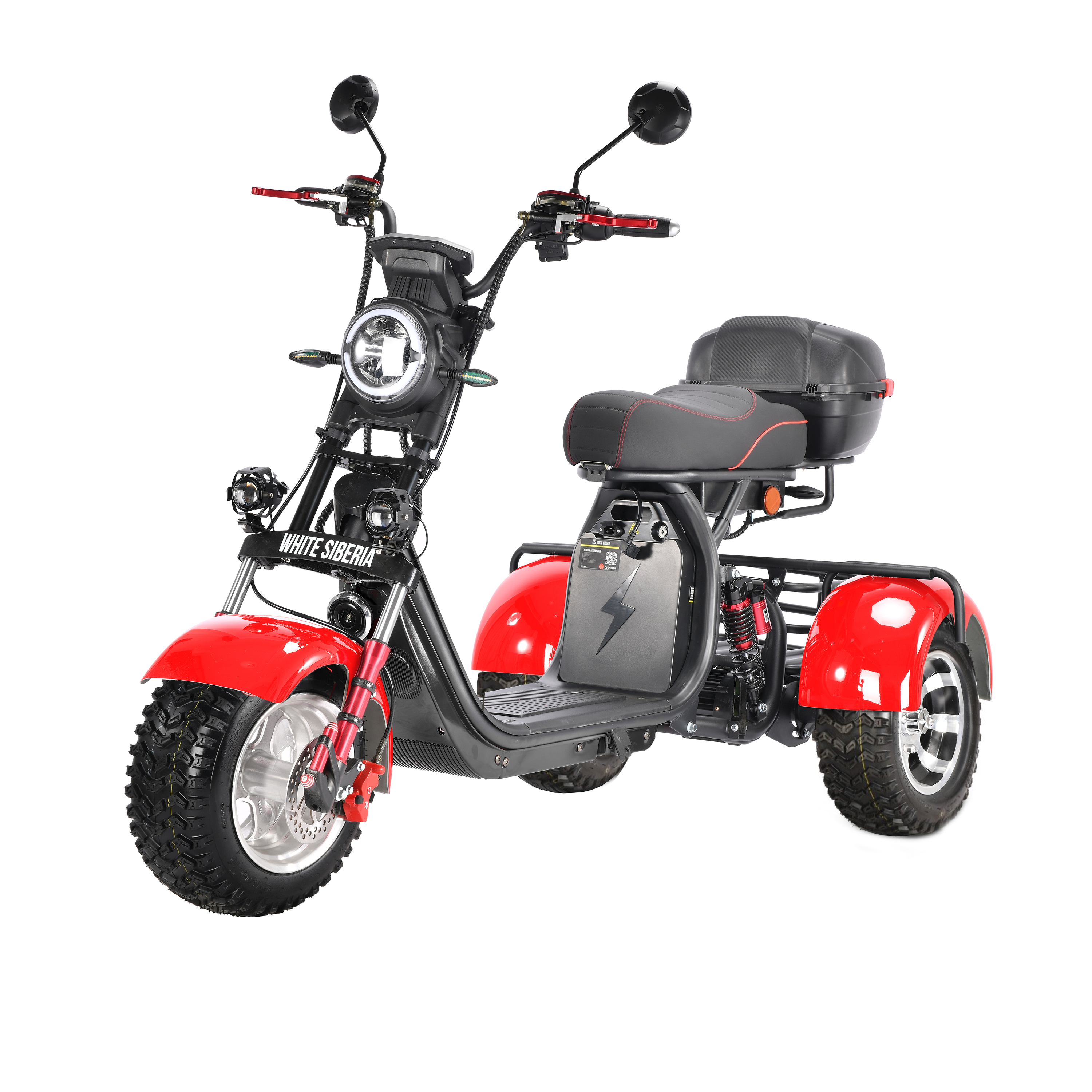 WHITE_SIBERIA PRO TRIKE 3000W RED (колёса allroad) — 2