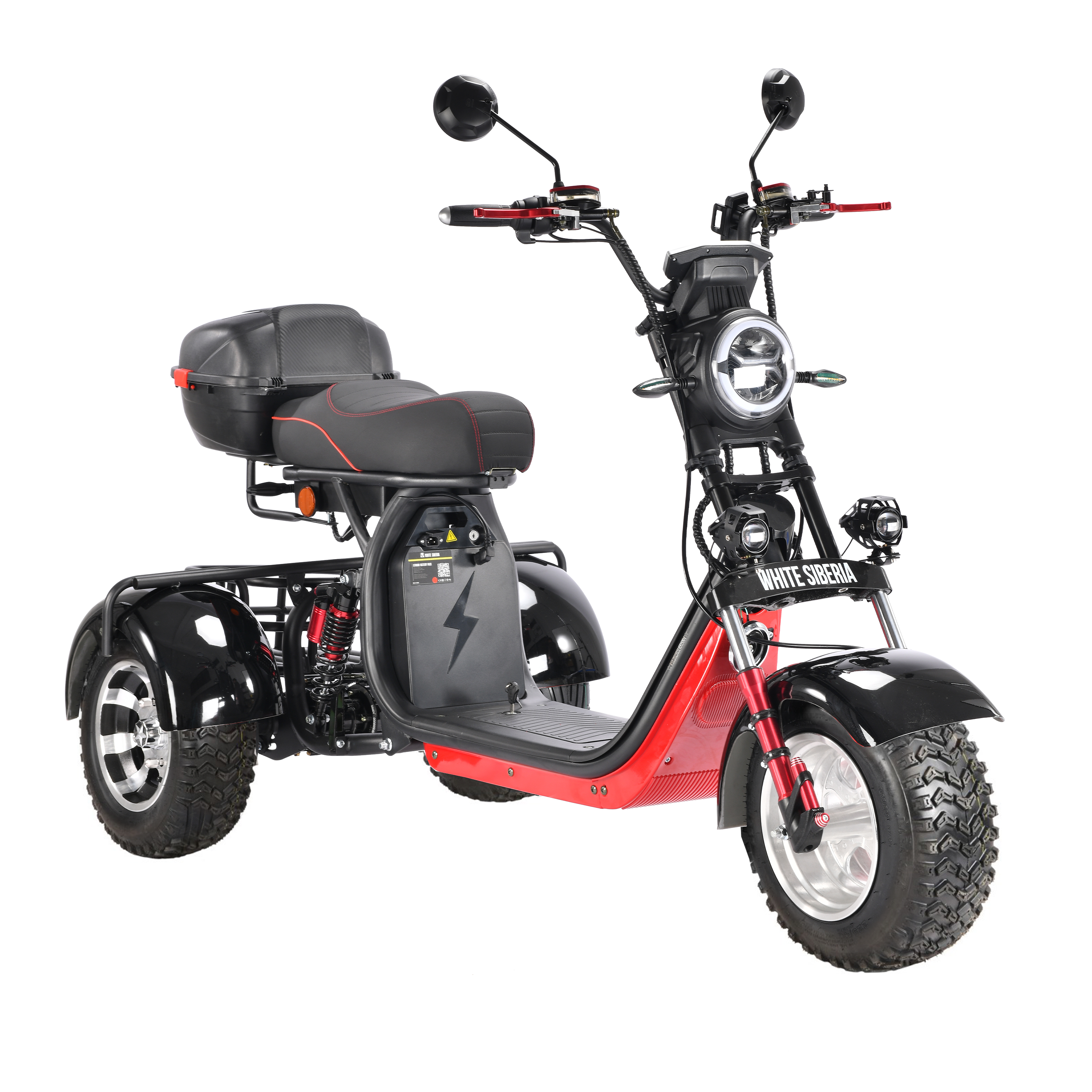 WHITE_SIBERIA PRO TRIKE 3000W BLACK (колёса allroad) — 5