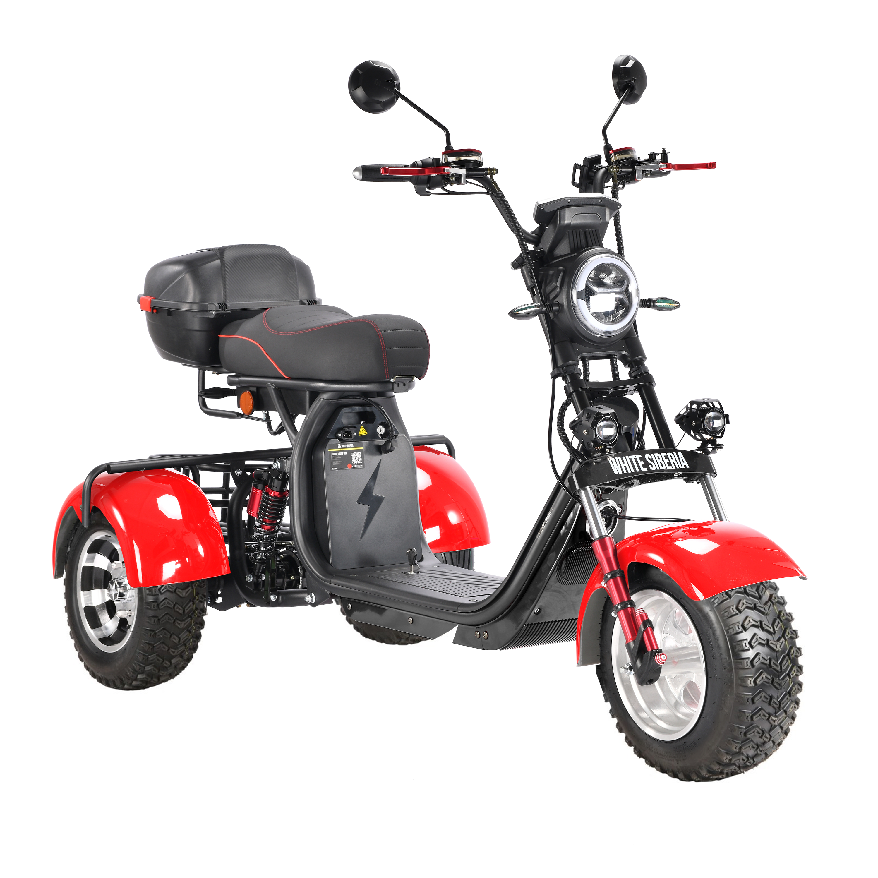 WHITE_SIBERIA PRO TRIKE 3000W RED (колёса allroad) — 4