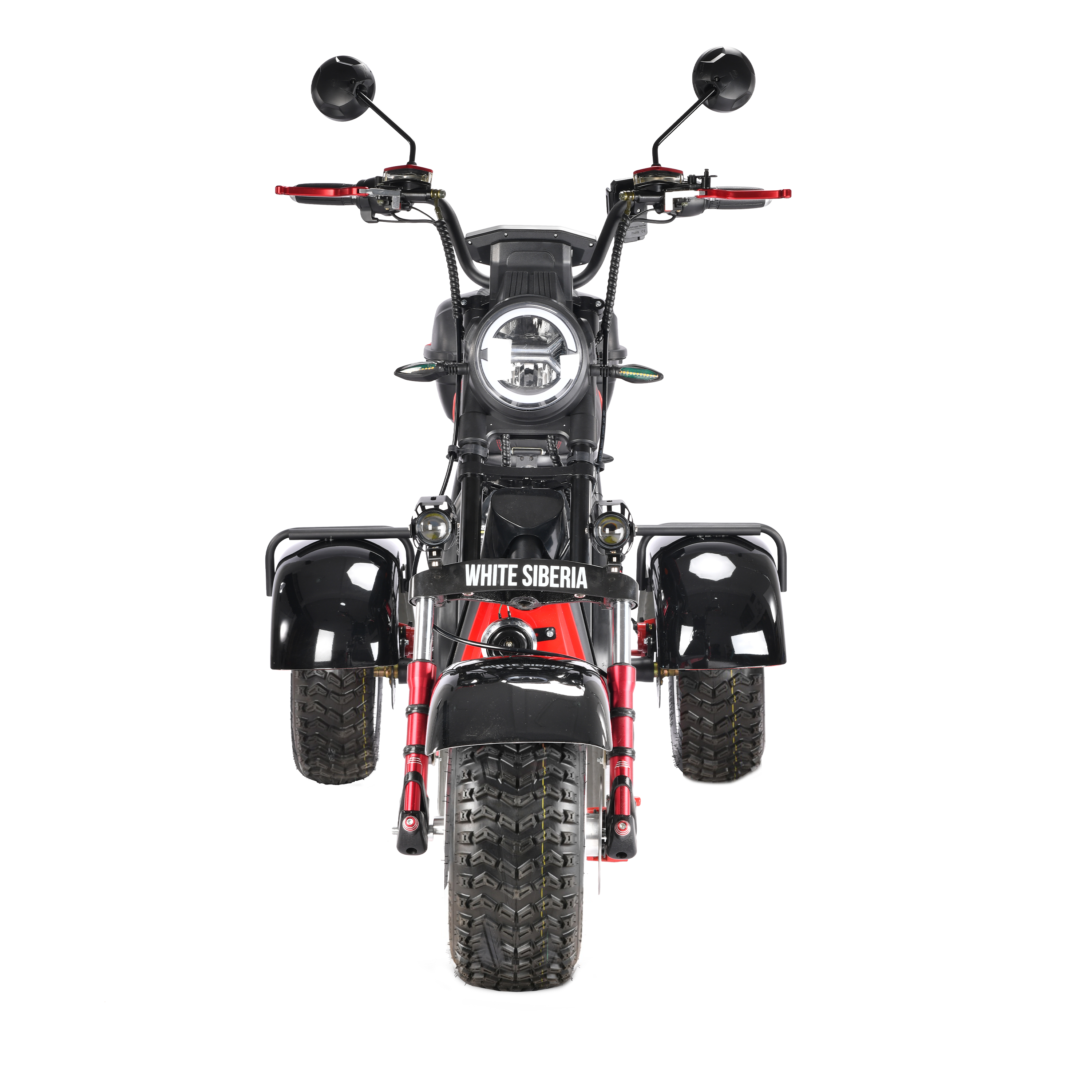WHITE_SIBERIA PRO TRIKE 3000W BLACK (колёса allroad) — 4